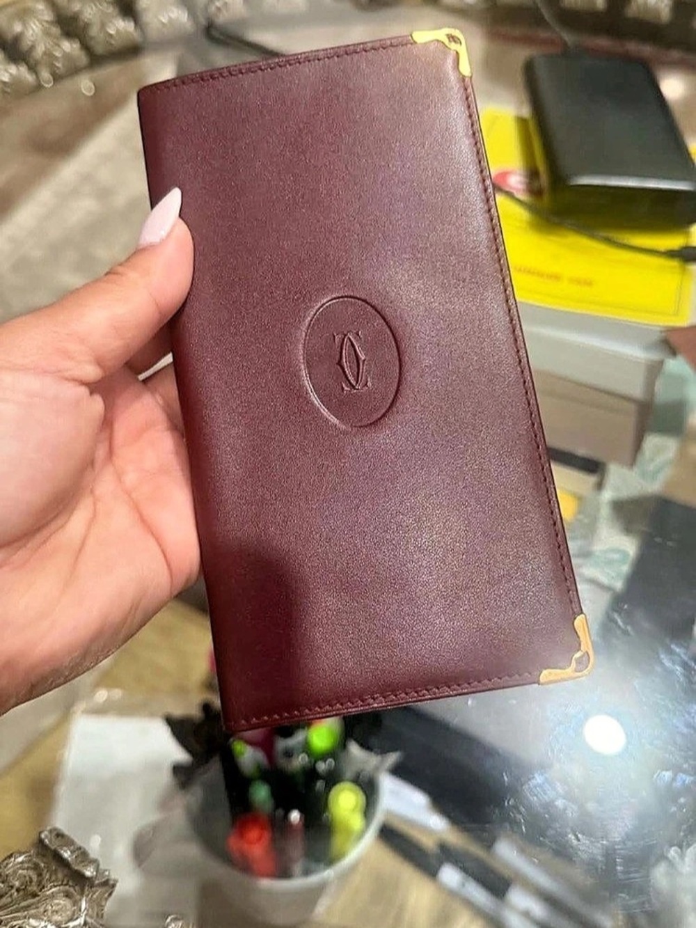 Cartier Must de Cartier Long Bifold Wallet Burgundy